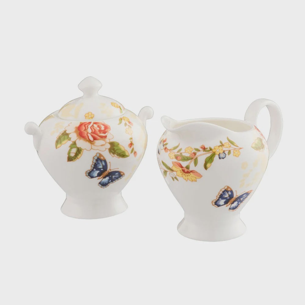 Cottage Garden Cream & Sugar