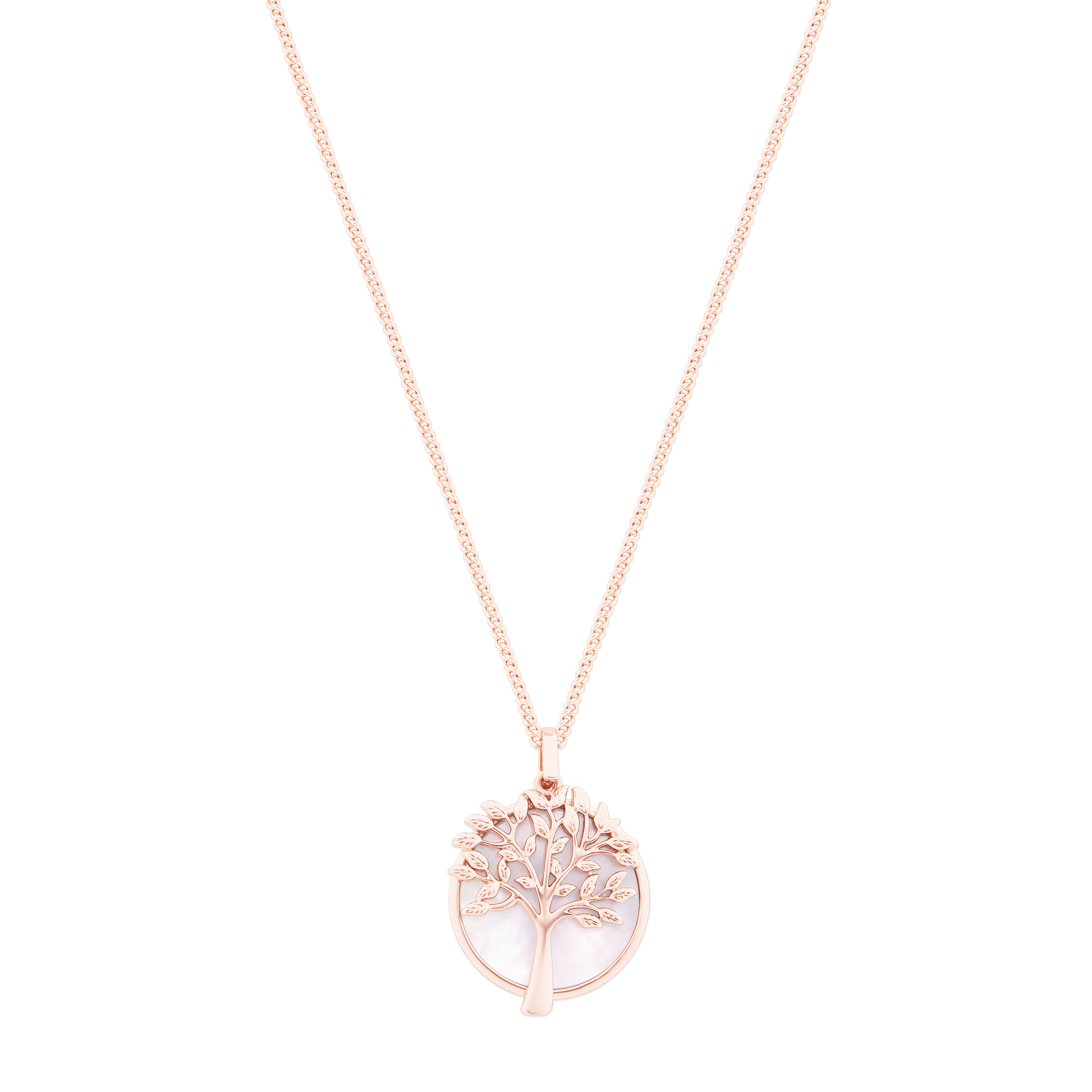 Tree of Life & Mother of Pearl Rose Gold Necklace