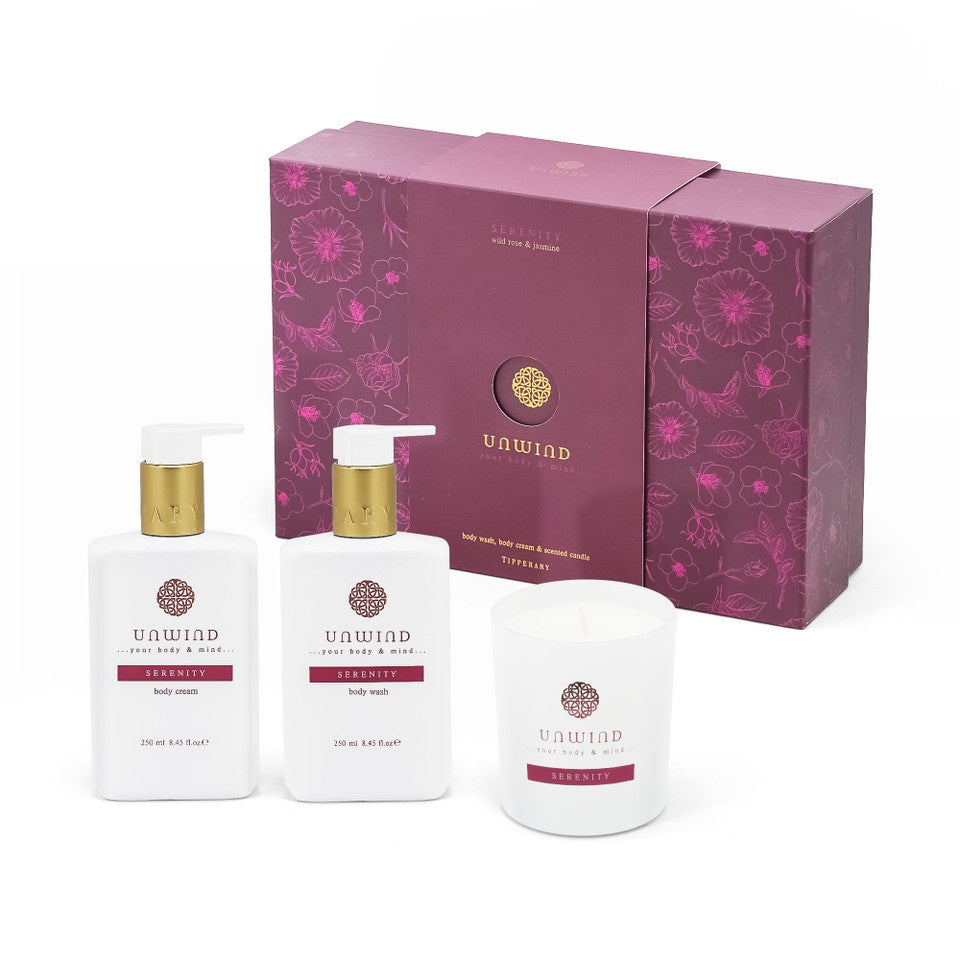 Unwind - Serenity S/3 (Bodywash, Bodycream & Candle)