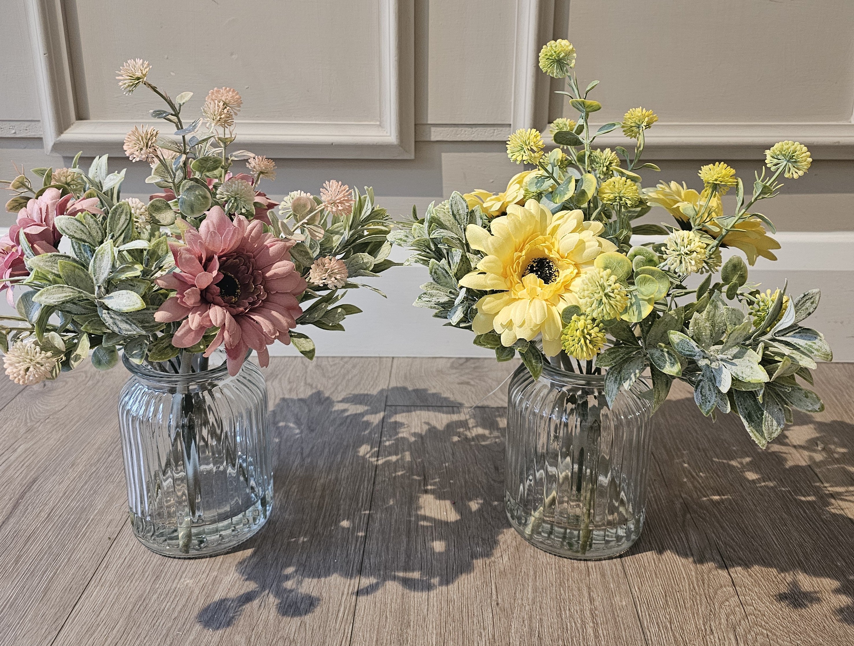 Gerbera in Ribbed Jar