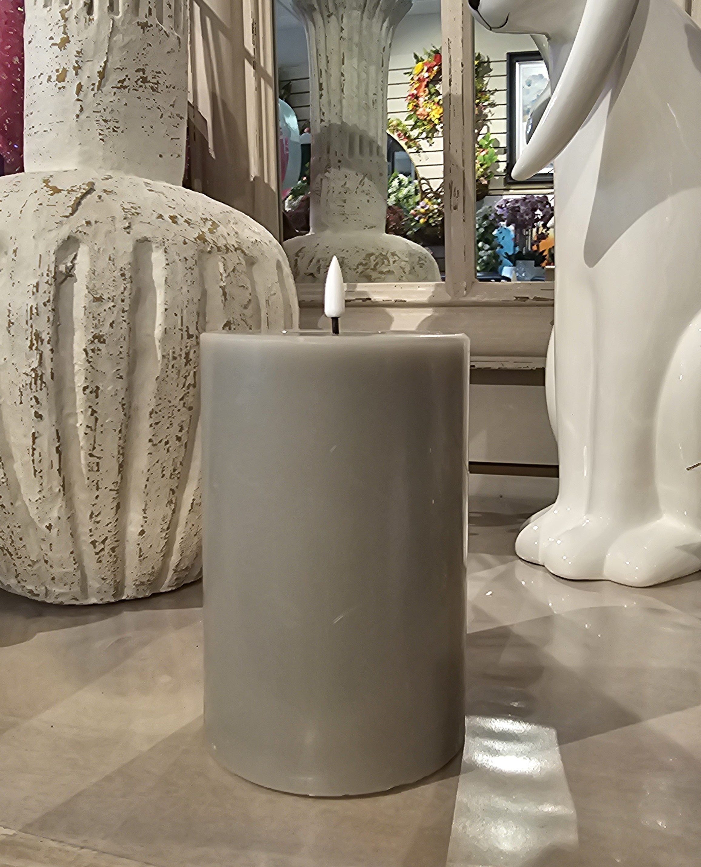 15cm LED Battery Operated Candle, Sand