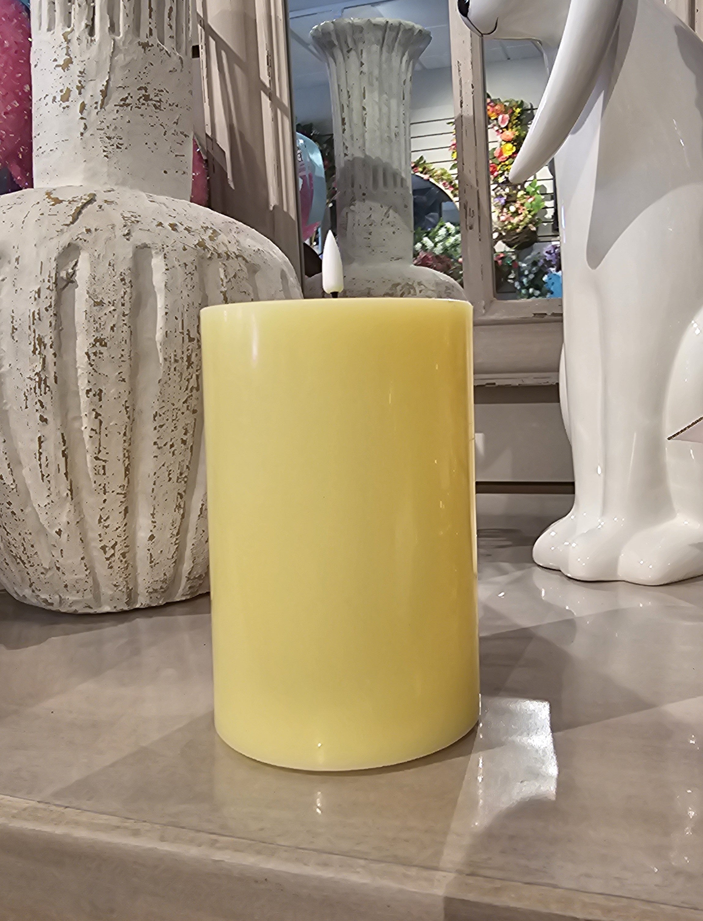 15cm LED Battery Operated Candle, Yellow