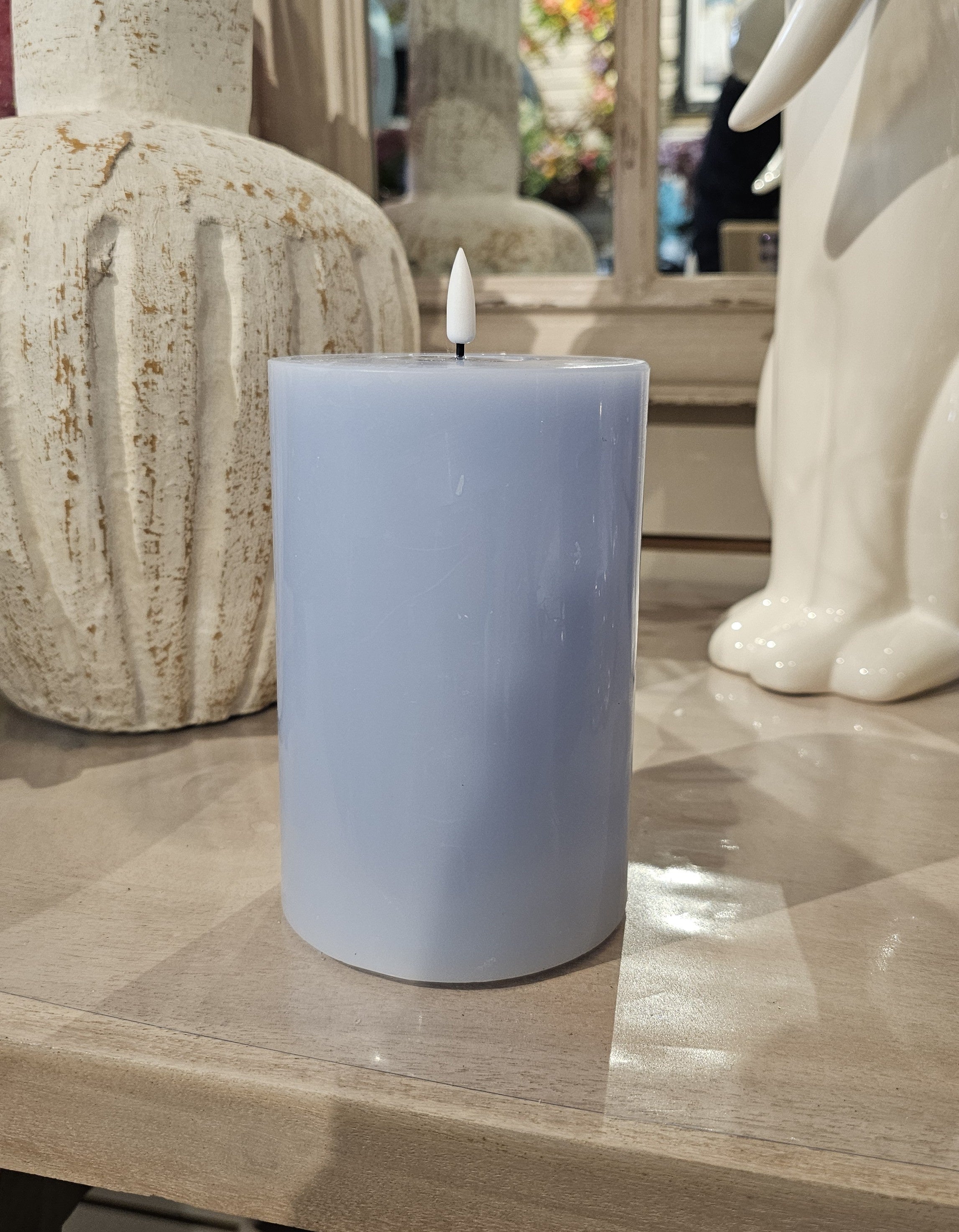 15cm LED Battery Operated Candle, Sky