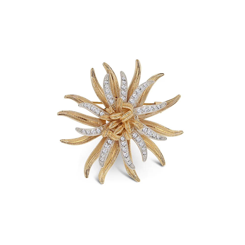 Star Brooch with Clear Stones