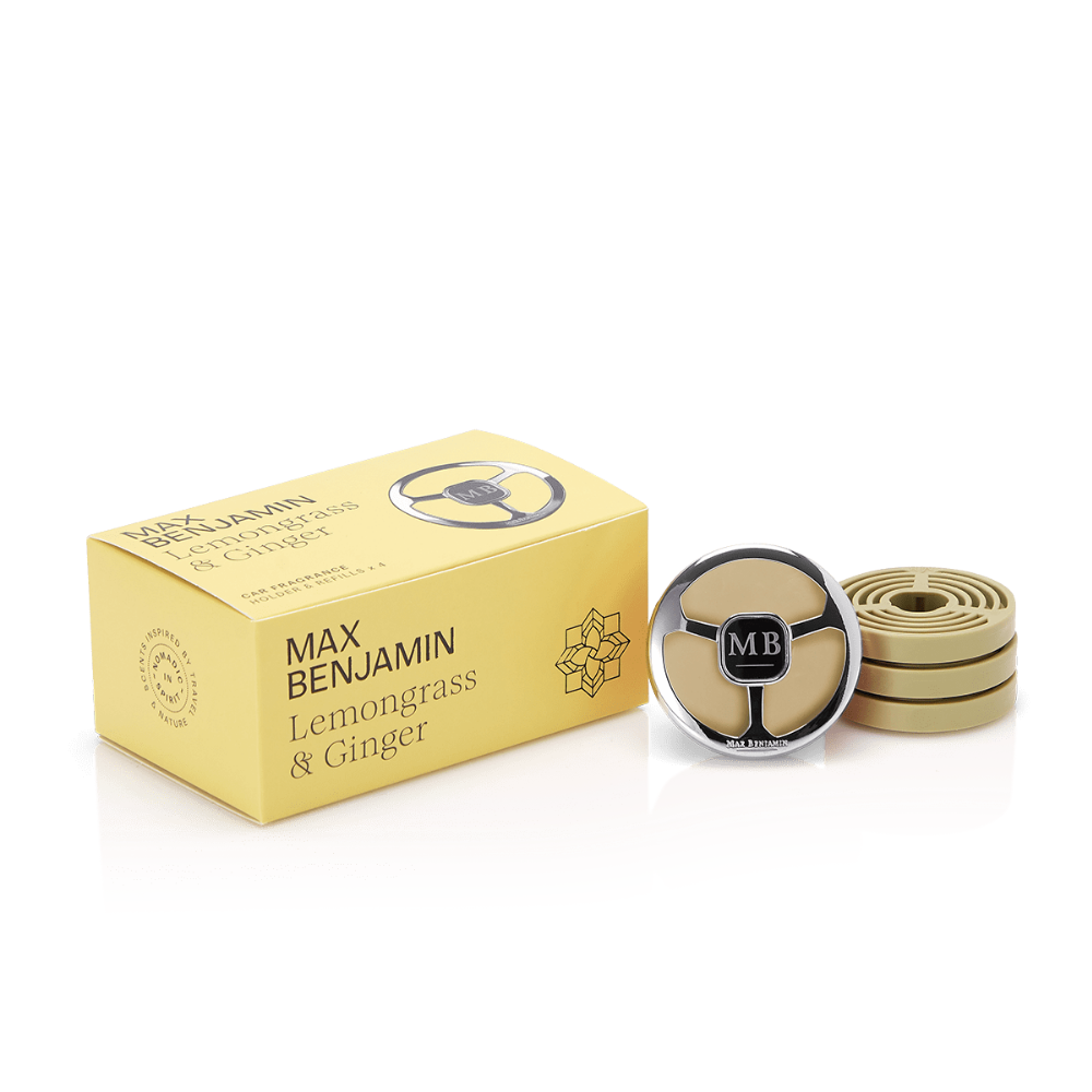 Lemongrass & Ginger Car Fragrance Gift Set - The Gift & Art Gallery