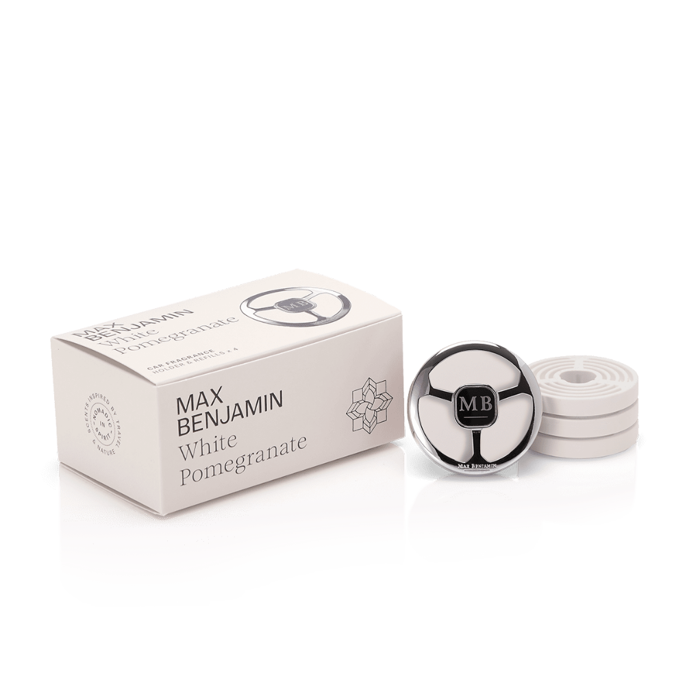 White Pomegrante Car Fragrance Gift Set
