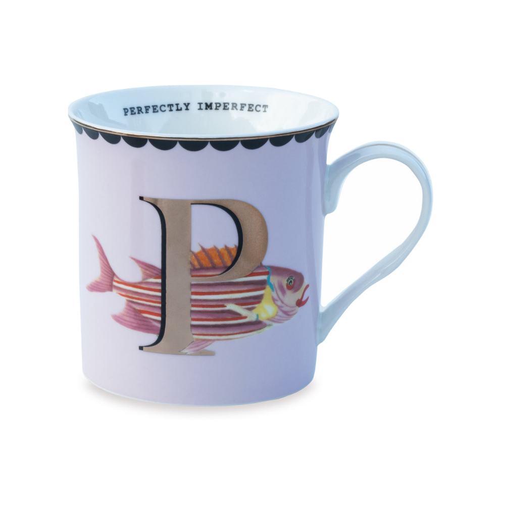 The Gold Edition Alphabet Mug, P - The Gift & Art Gallery