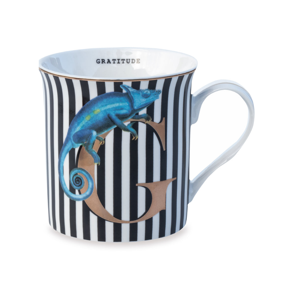 The Gold Edition Alphabet Mug, G - The Gift & Art Gallery
