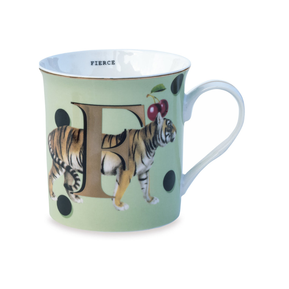 The Gold Edition Alphabet Mug, F - The Gift & Art Gallery
