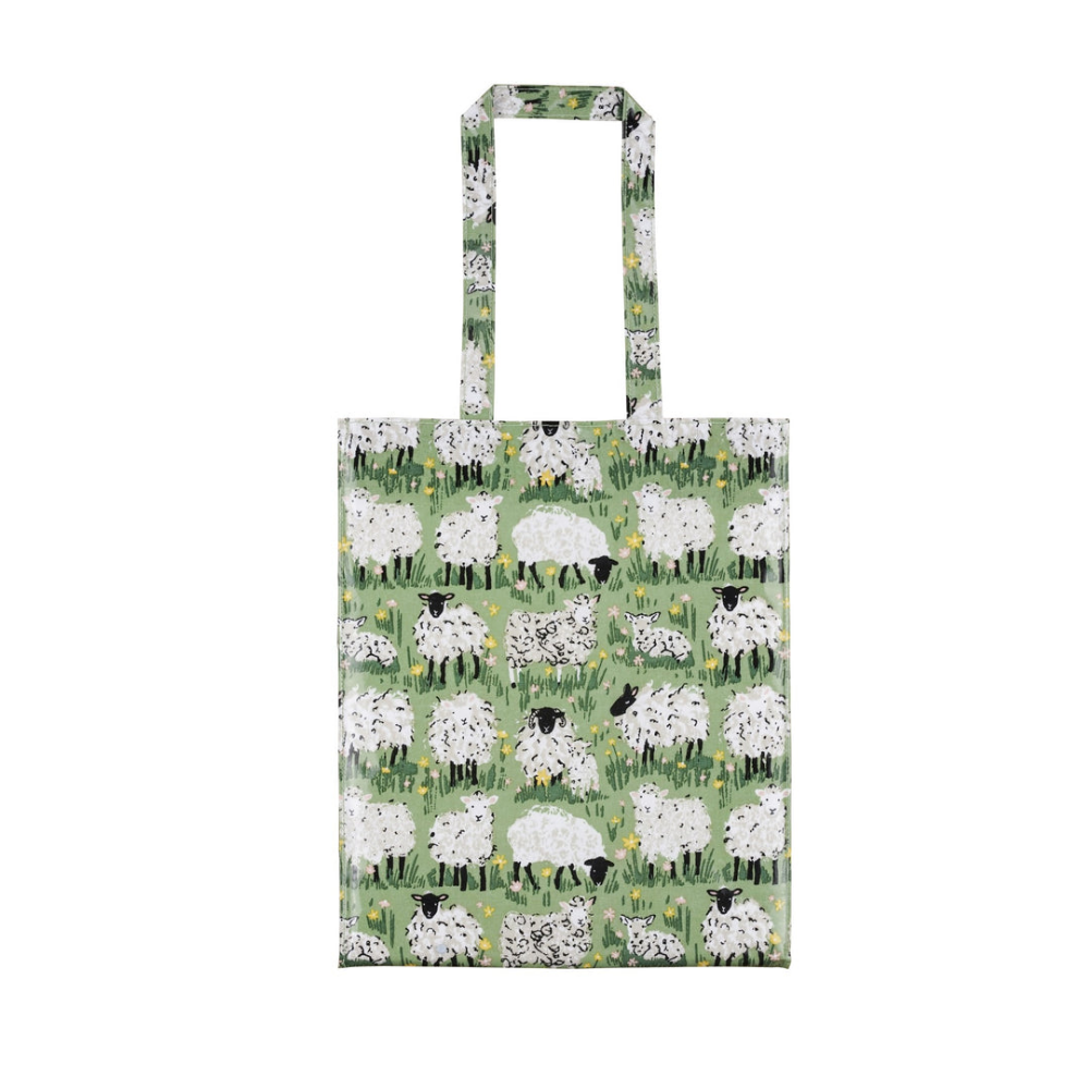 Wipeable PVC Shopping Bag - Woolly Sheep, Medium - The Gift & Art Gallery