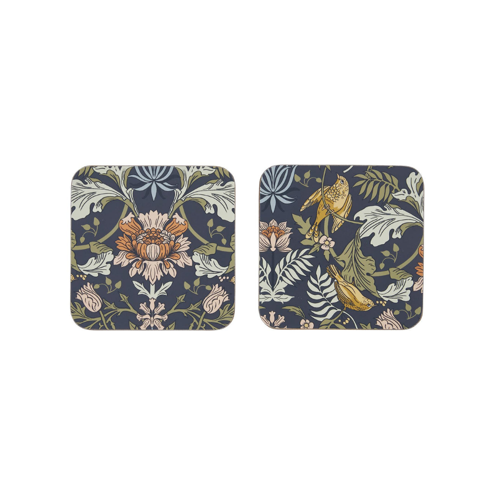 Finch & Flower Cork Coasters, Set of 4