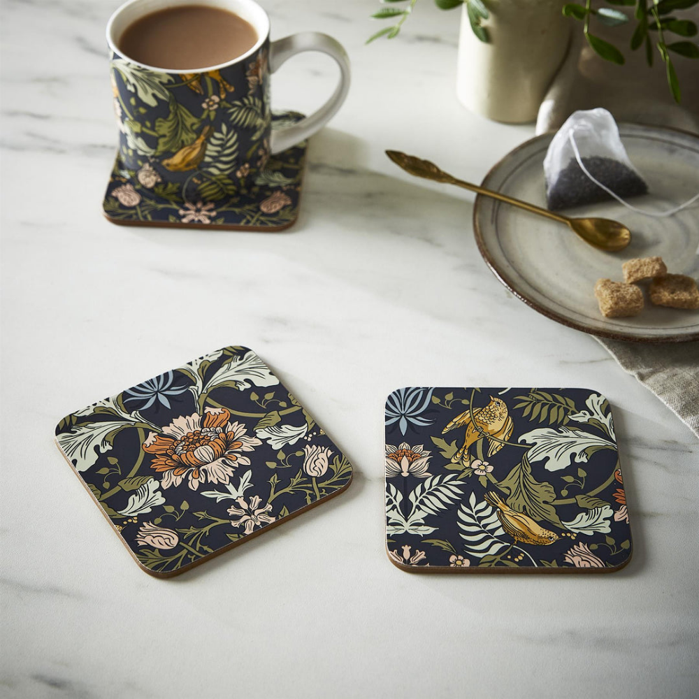 Finch & Flower Cork Coasters, Set of 4 - The Gift & Art Gallery