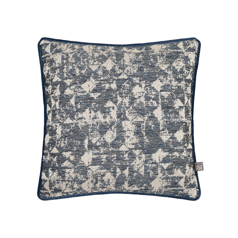 Joni Cushion, Blue/Silver