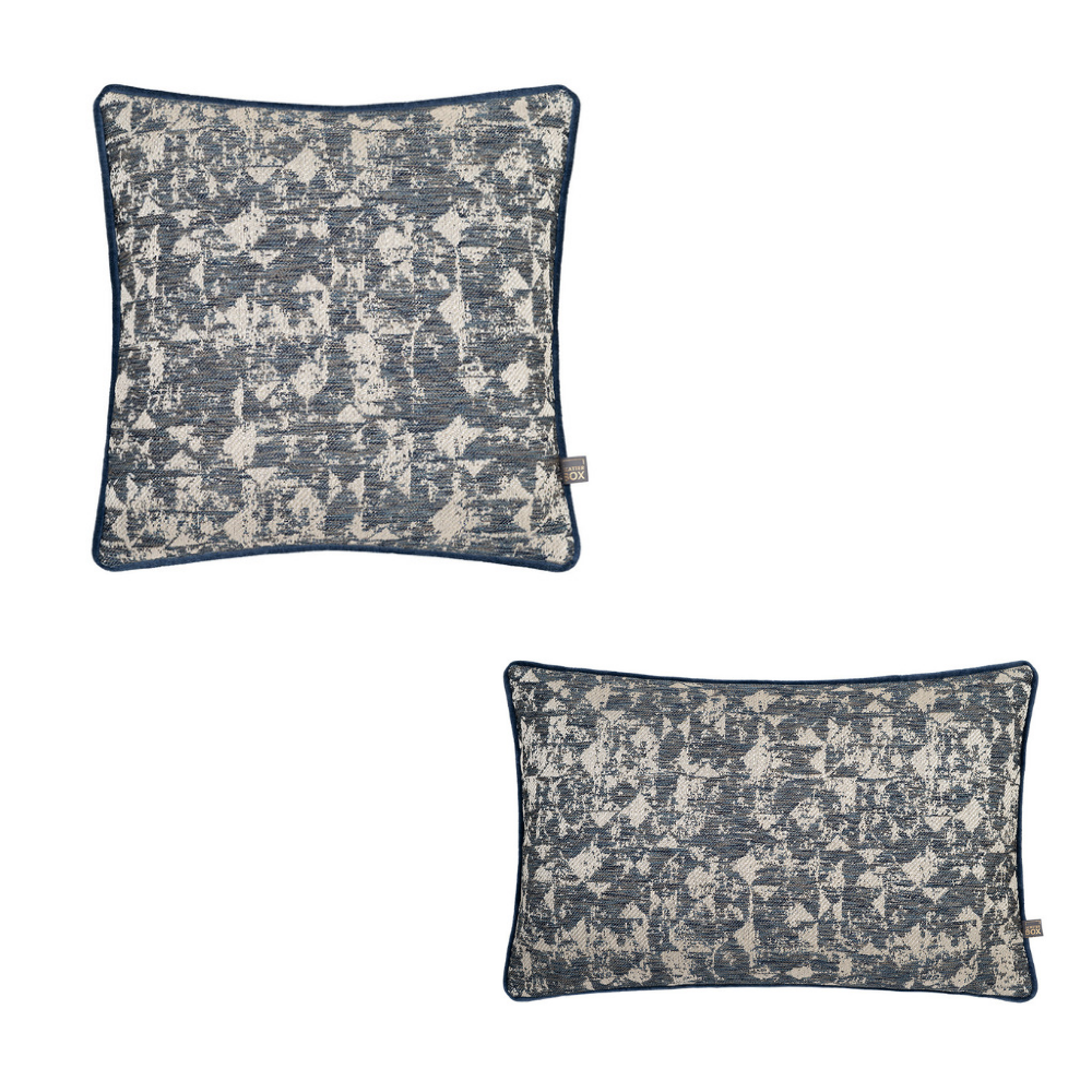 Joni Cushion, Blue/Silver