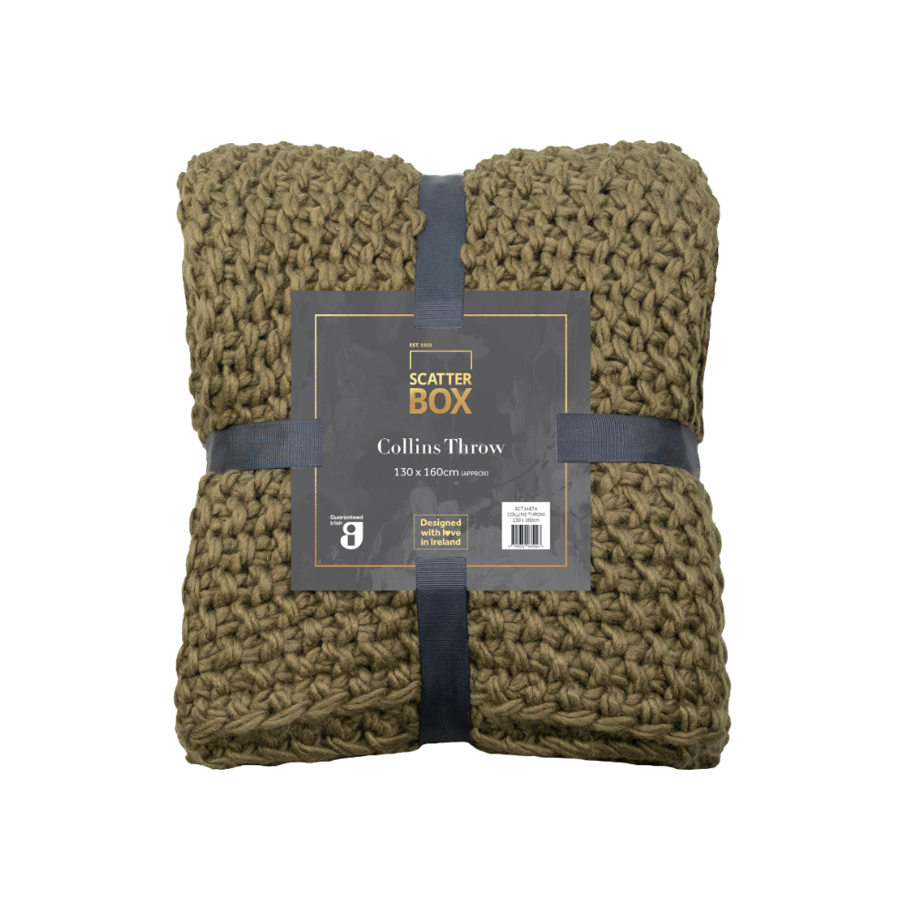 Collins Throw, Green - The Gift & Art Gallery