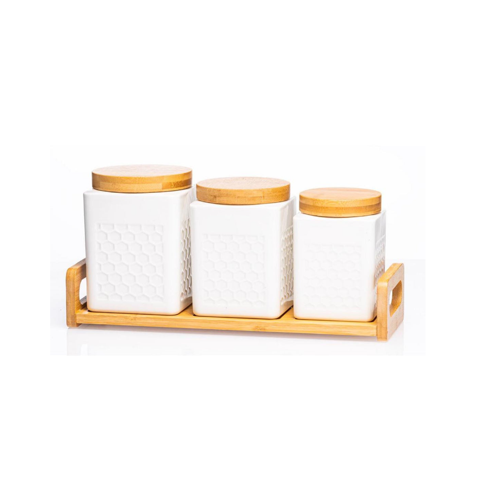 Ceramic 3 Piece Cannister Set - The Gift & Art Gallery