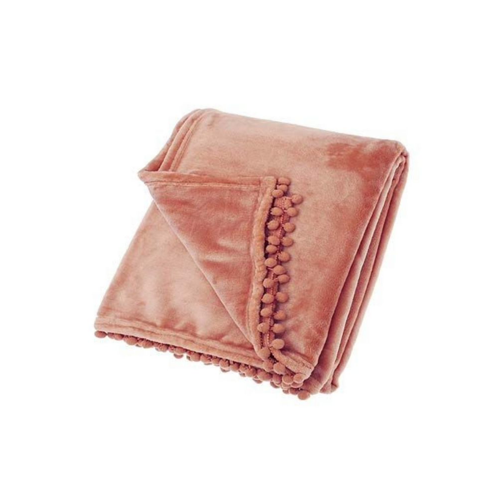 Walton & Co Blush Cashmere Touch Throw