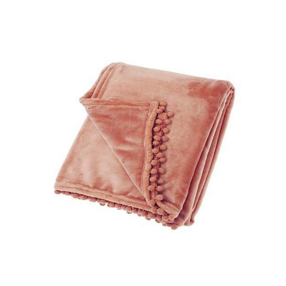 Walton & Co Blush Cashmere Touch Throw - The Gift & Art Gallery
