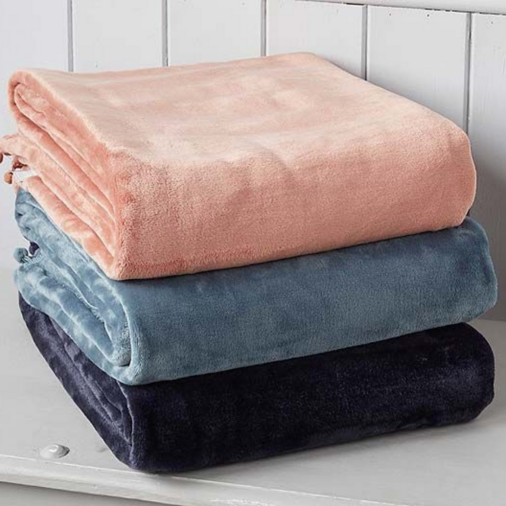 Walton & Co Cloud Blue Cashmere Touch Throw - The Gift & Art Gallery
