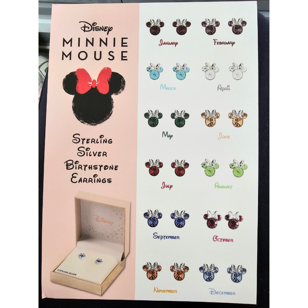 Disney Minnie Mouse Birthstone Earrings - The Gift & Art Gallery