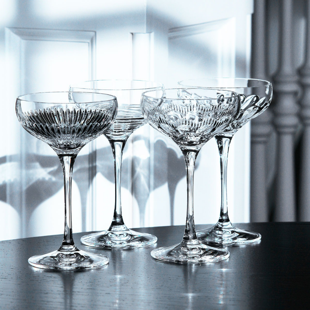 Mixology Set of 4 Champagne Glasses - The Gift & Art Gallery