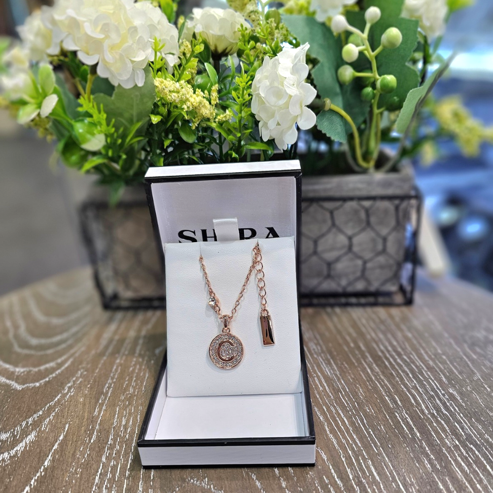 Initial Pendant, Rose Gold - The Gift & Art Gallery