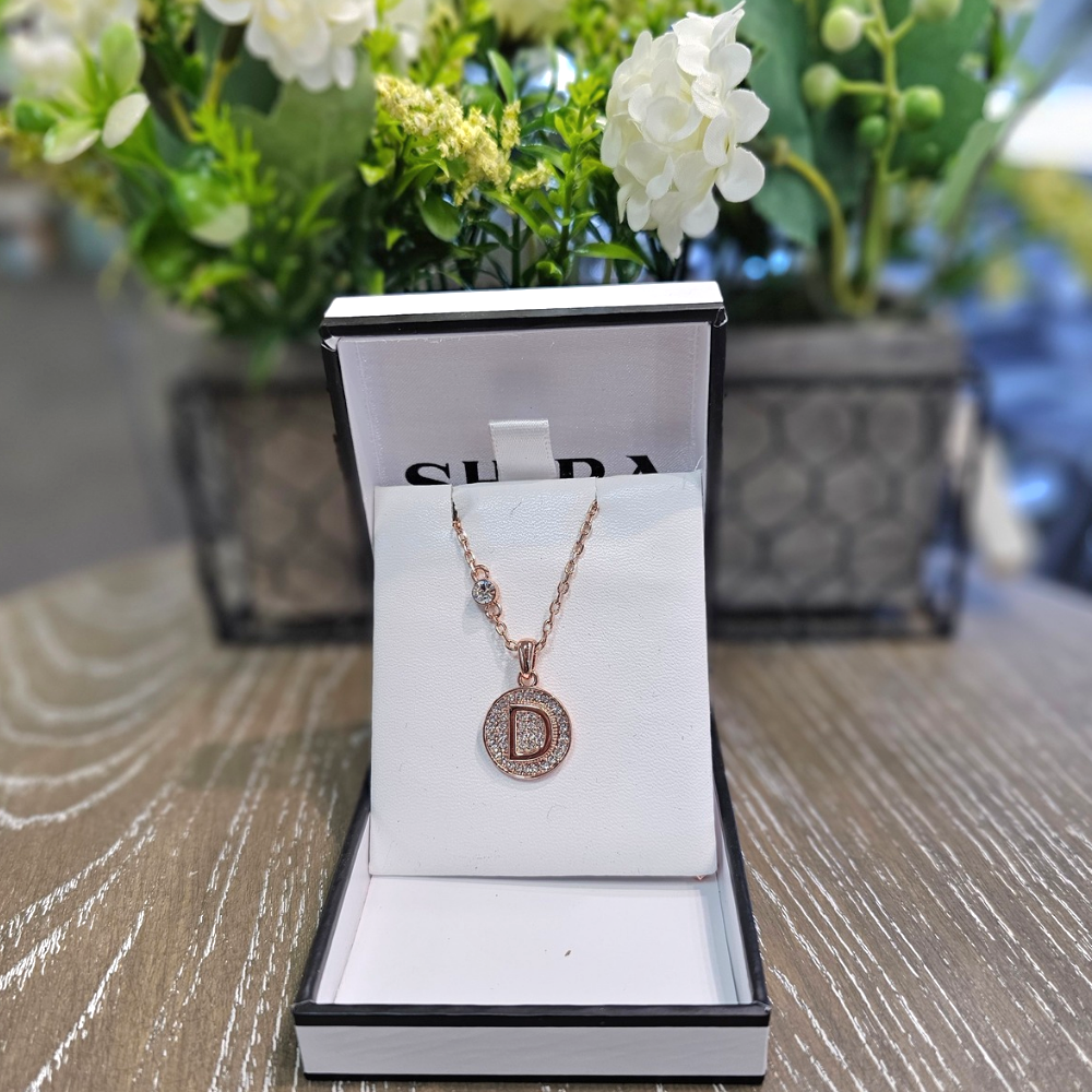 Initial Pendant, Rose Gold - The Gift & Art Gallery