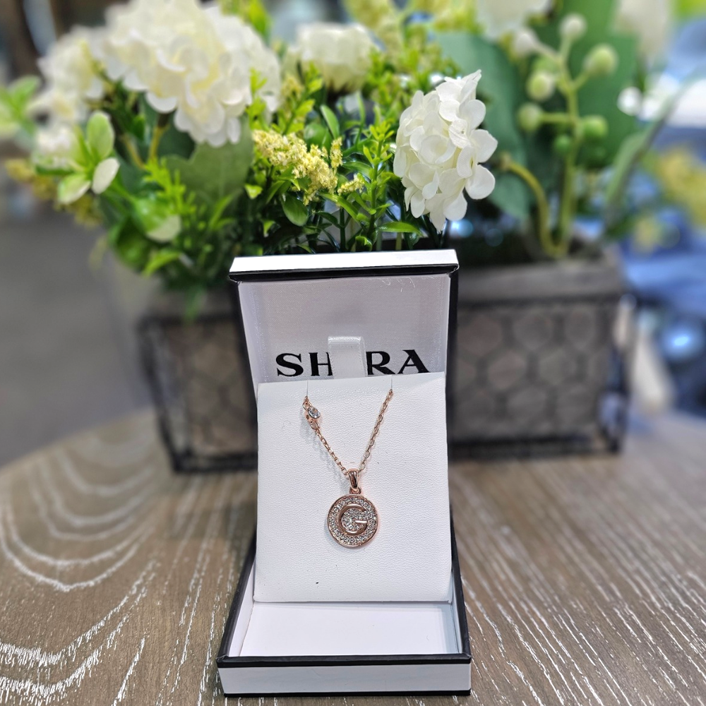 Initial Pendant, Rose Gold - The Gift & Art Gallery
