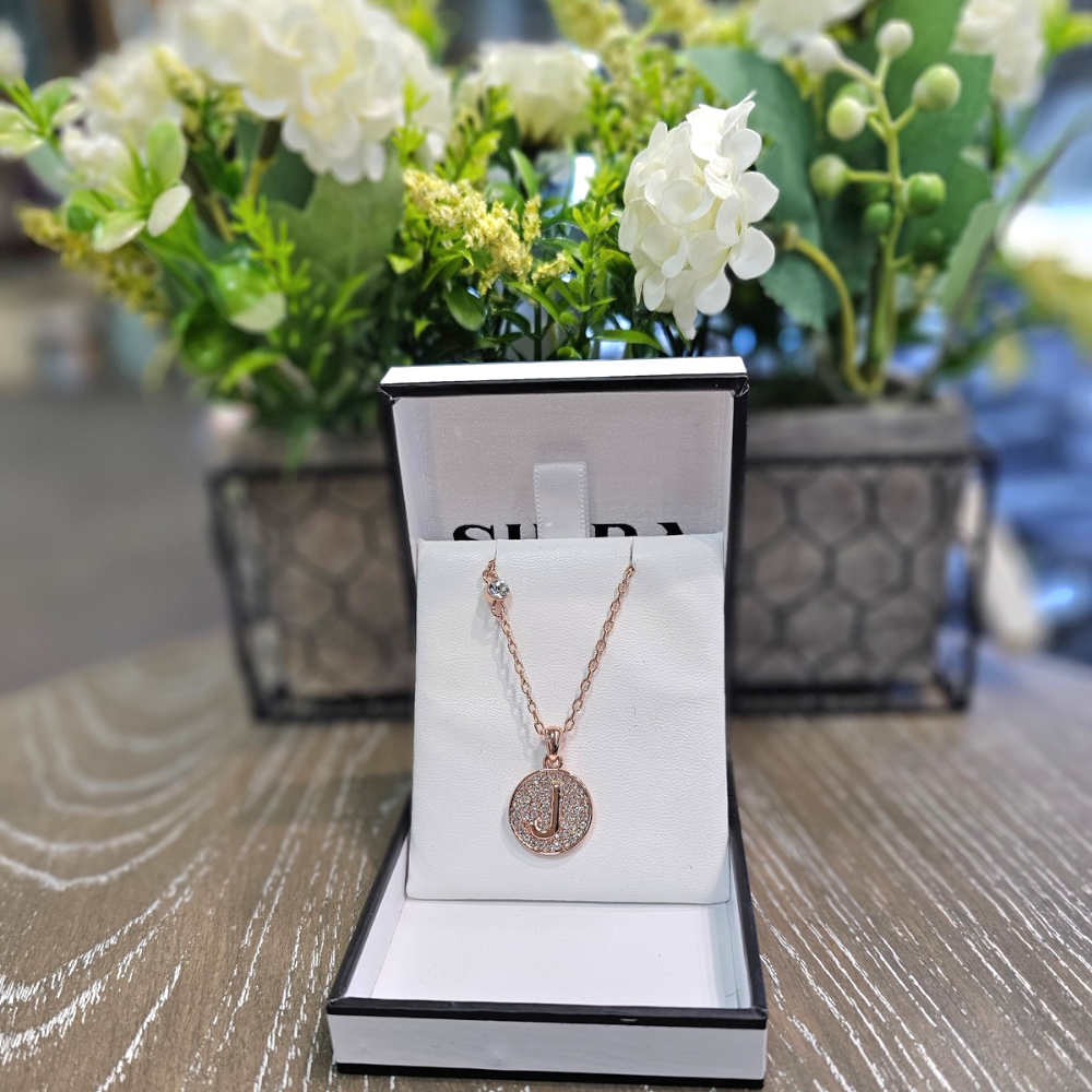 Initial Pendant, Rose Gold - The Gift & Art Gallery