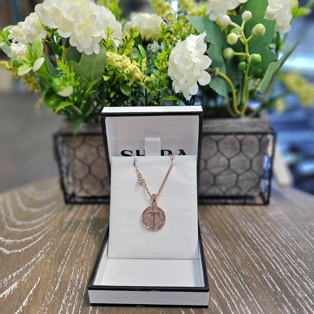 Initial Pendant, Rose Gold - The Gift & Art Gallery