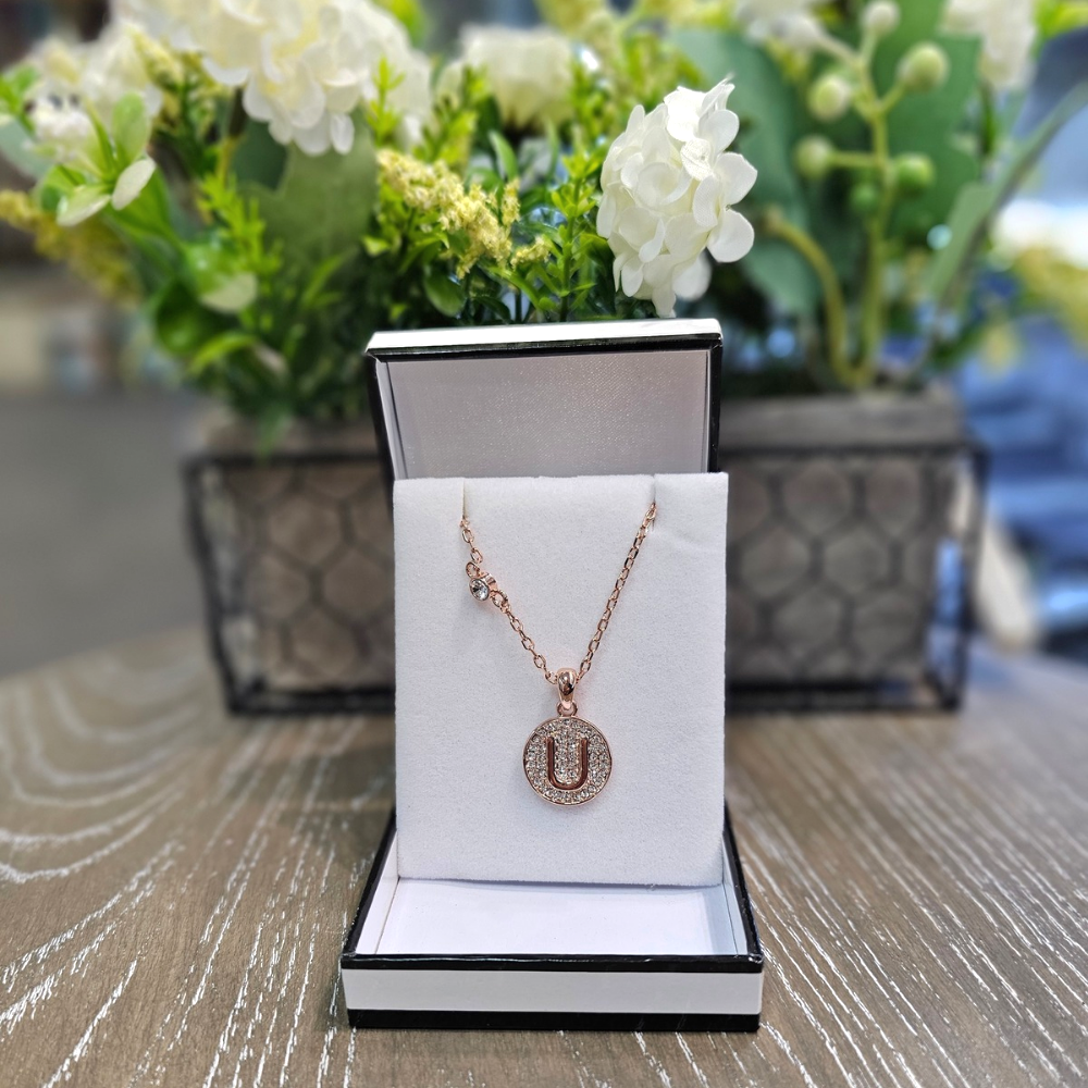 Initial Pendant, Rose Gold - The Gift & Art Gallery