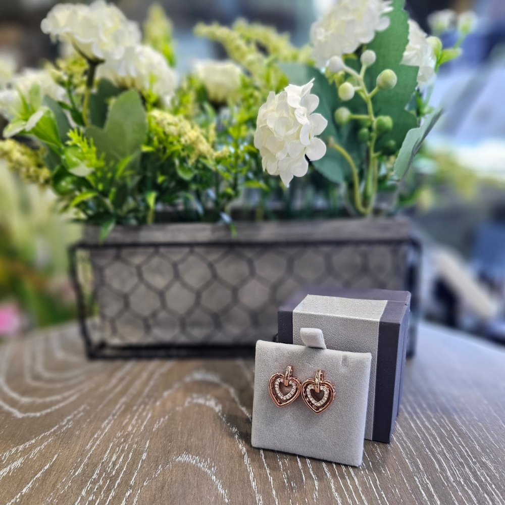 Rosegold Heart Earrings - The Gift & Art Gallery