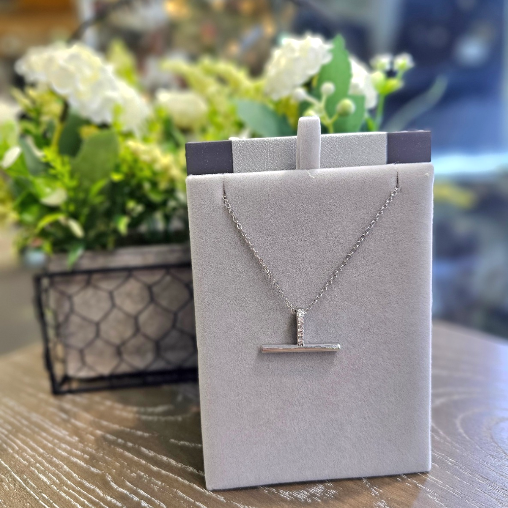 Silver T-Bar Necklace - The Gift & Art Gallery