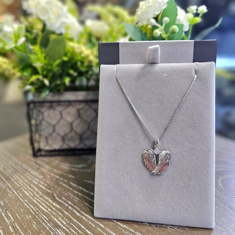 Silver Feather Wings Necklace - The Gift & Art Gallery