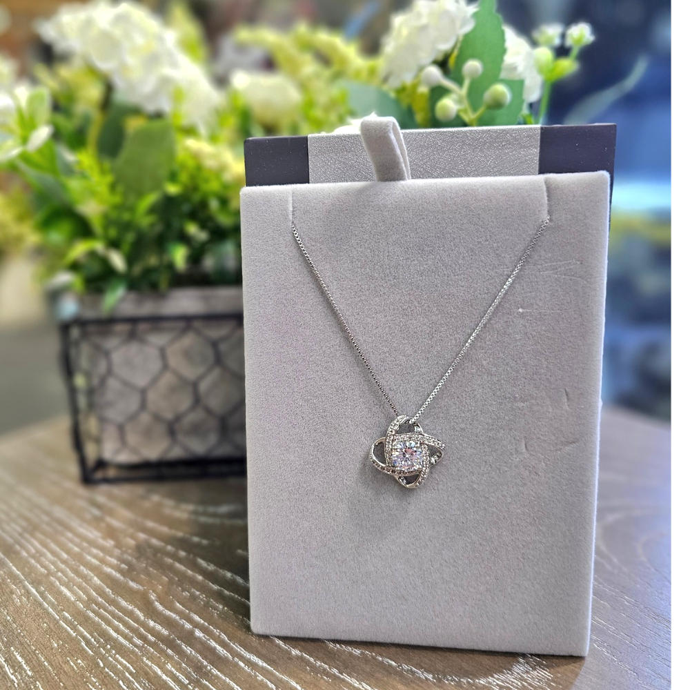 Silver Diamante Necklace - The Gift & Art Gallery