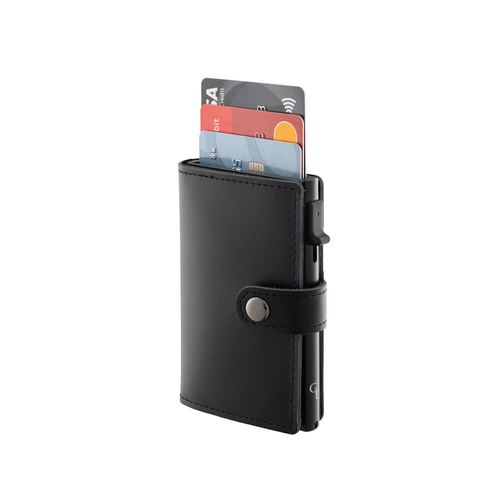 Black Leather Card Holder Wallet