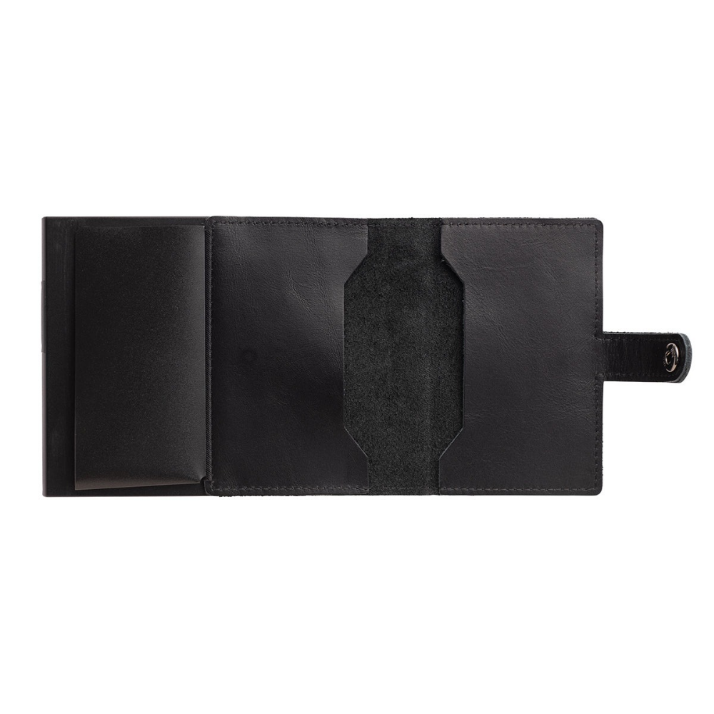 Black Leather Card Holder Wallet