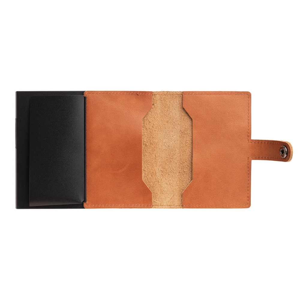 Brown Leather Card Holder Wallet