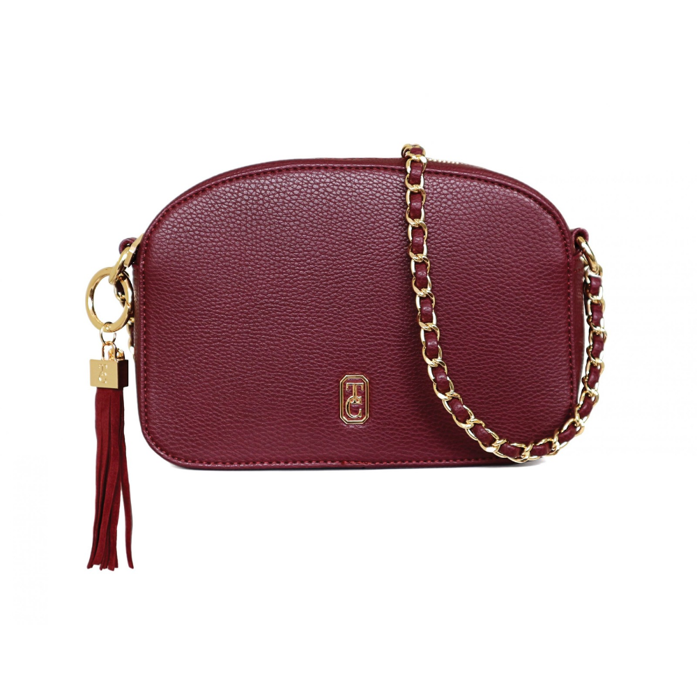 Cannes Shoulder Bag, Burgundy - The Gift & Art Gallery