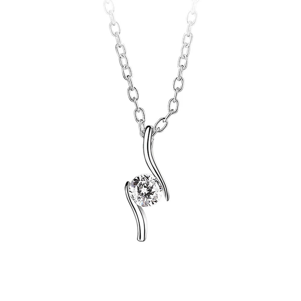 Drop Pendant with Clear Stone