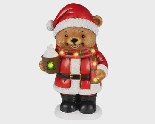 Standing Bear With LED Scarf, 37CM