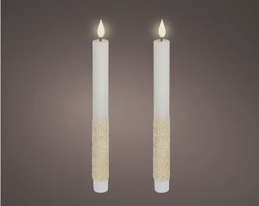LED Dinner Candle With Glitter