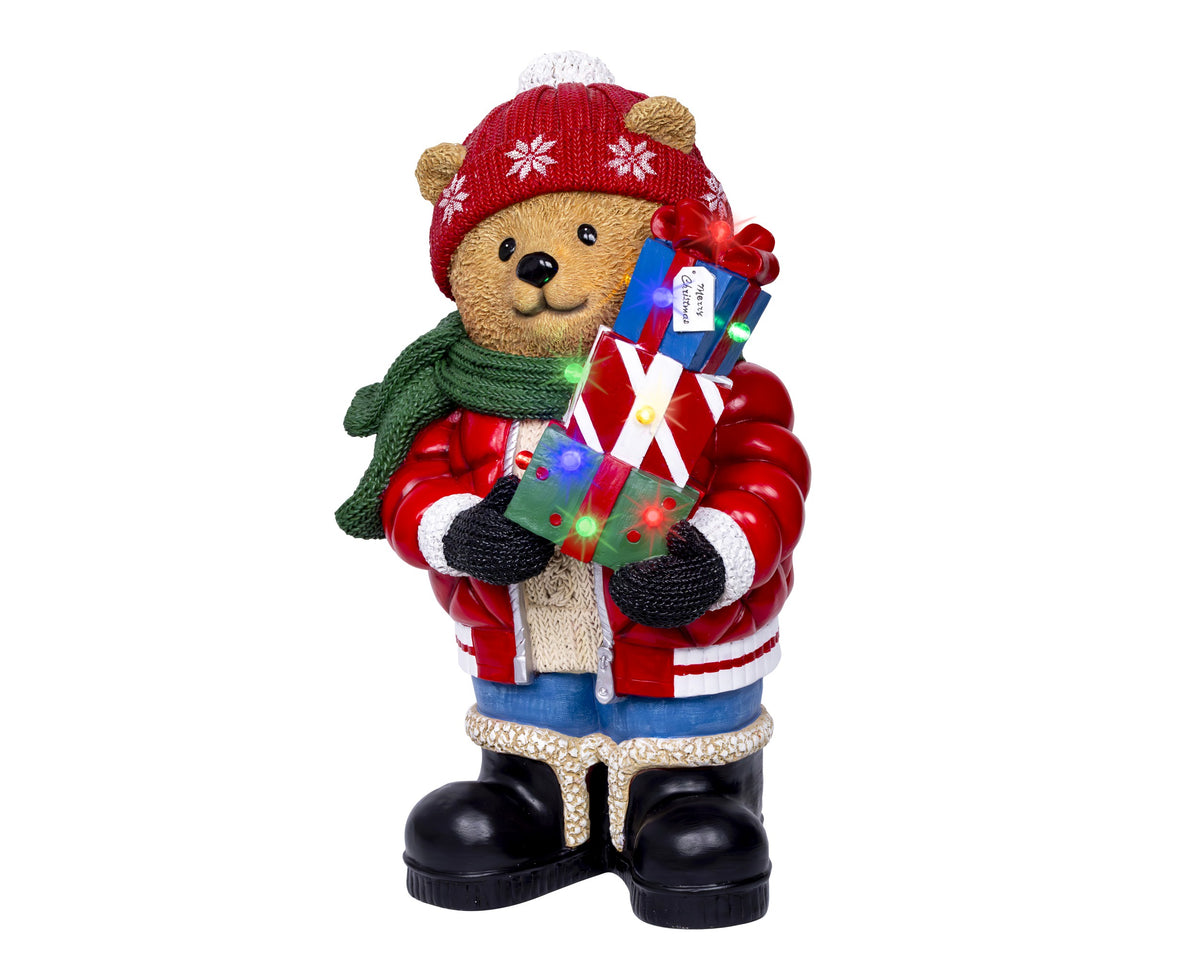 LED Bear Holding Presents 65cm