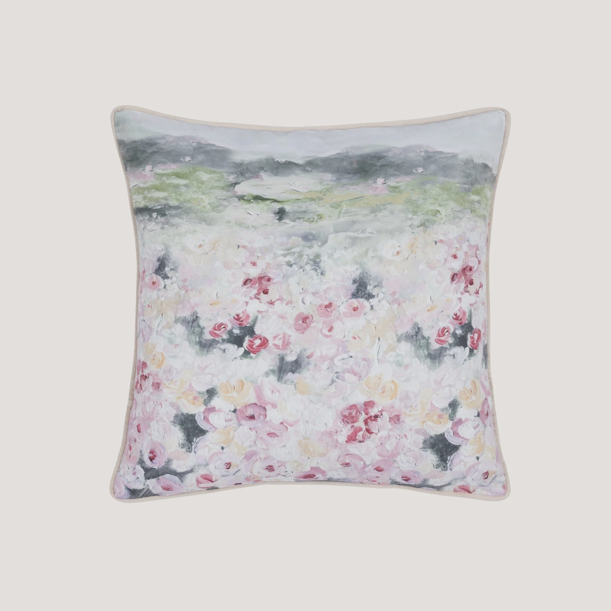 Florin 45X45CM, Green/Pink