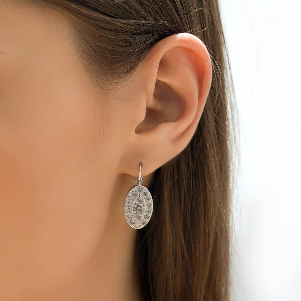 Earrings with Clear Stones