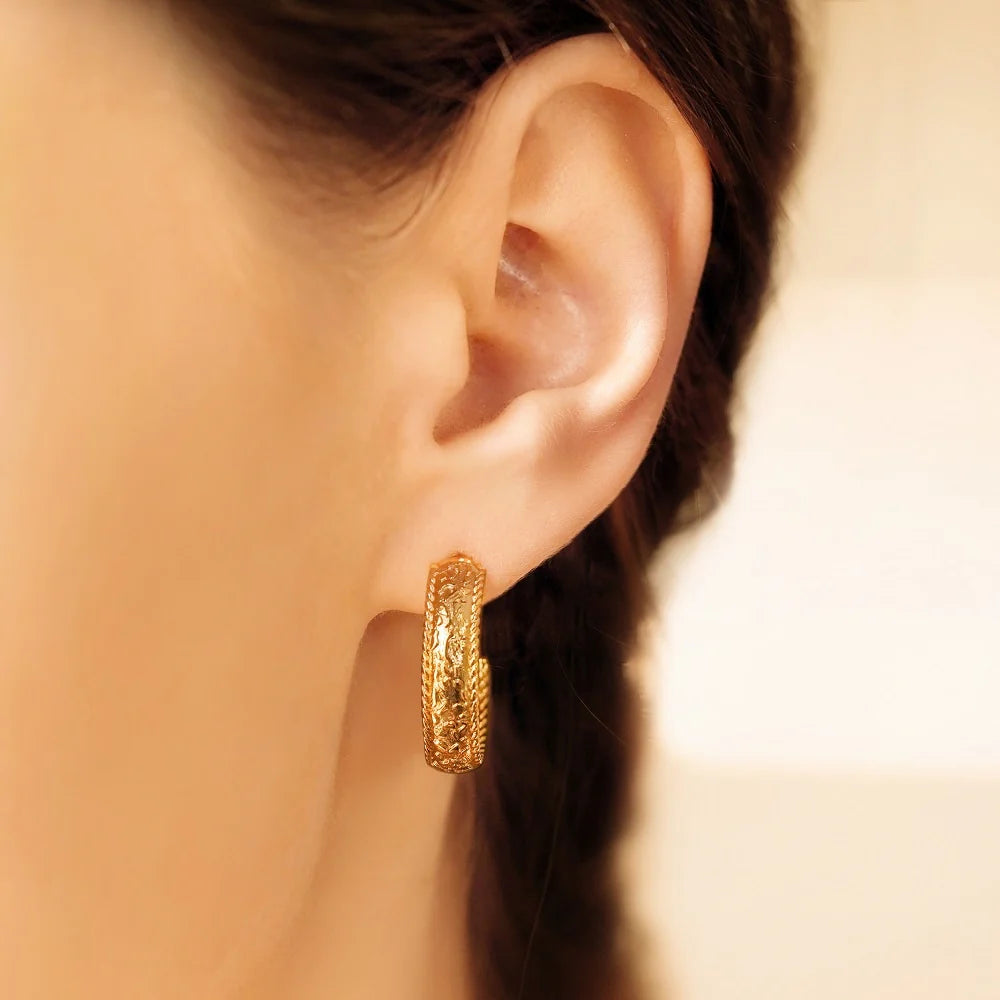 Gold Plated Hoop Earrings