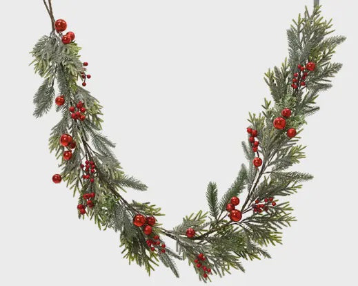 Glitter Red Bauble Garland