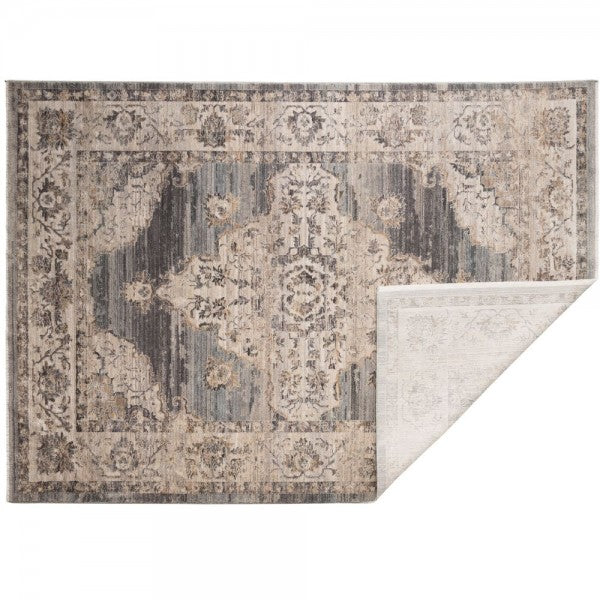 Vintage Damask Rug Grey - The Gift & Art Gallery