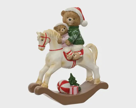 Teddy Bears on Rocking Horse