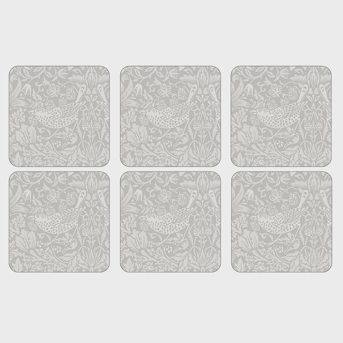 Strawberry Thief Coasters - Set of 6
